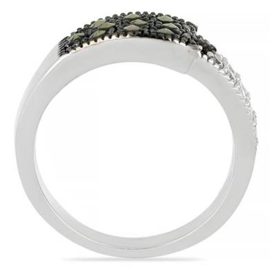 BUY 925 SILVER REAL AUSTRIAN MARCASITE GEMSTONE RING